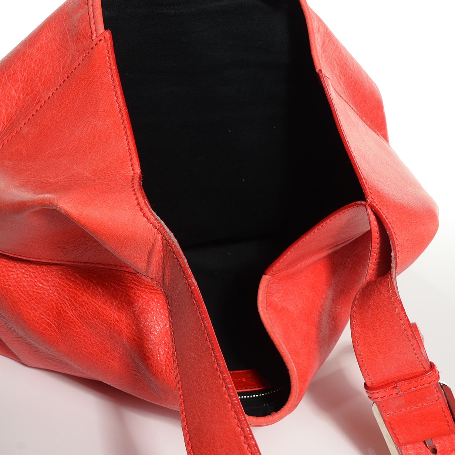 Balenciaga Agneau Giant 21 Silver Hardware Besace Hobo Vermillion 6 of 10