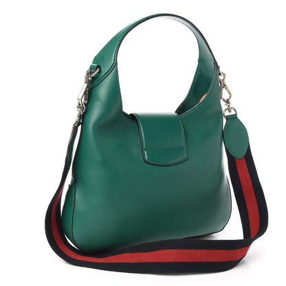Gucci Calfskin Web Embroidered Small Dionysus Hobo Emerald Green 2 of 10