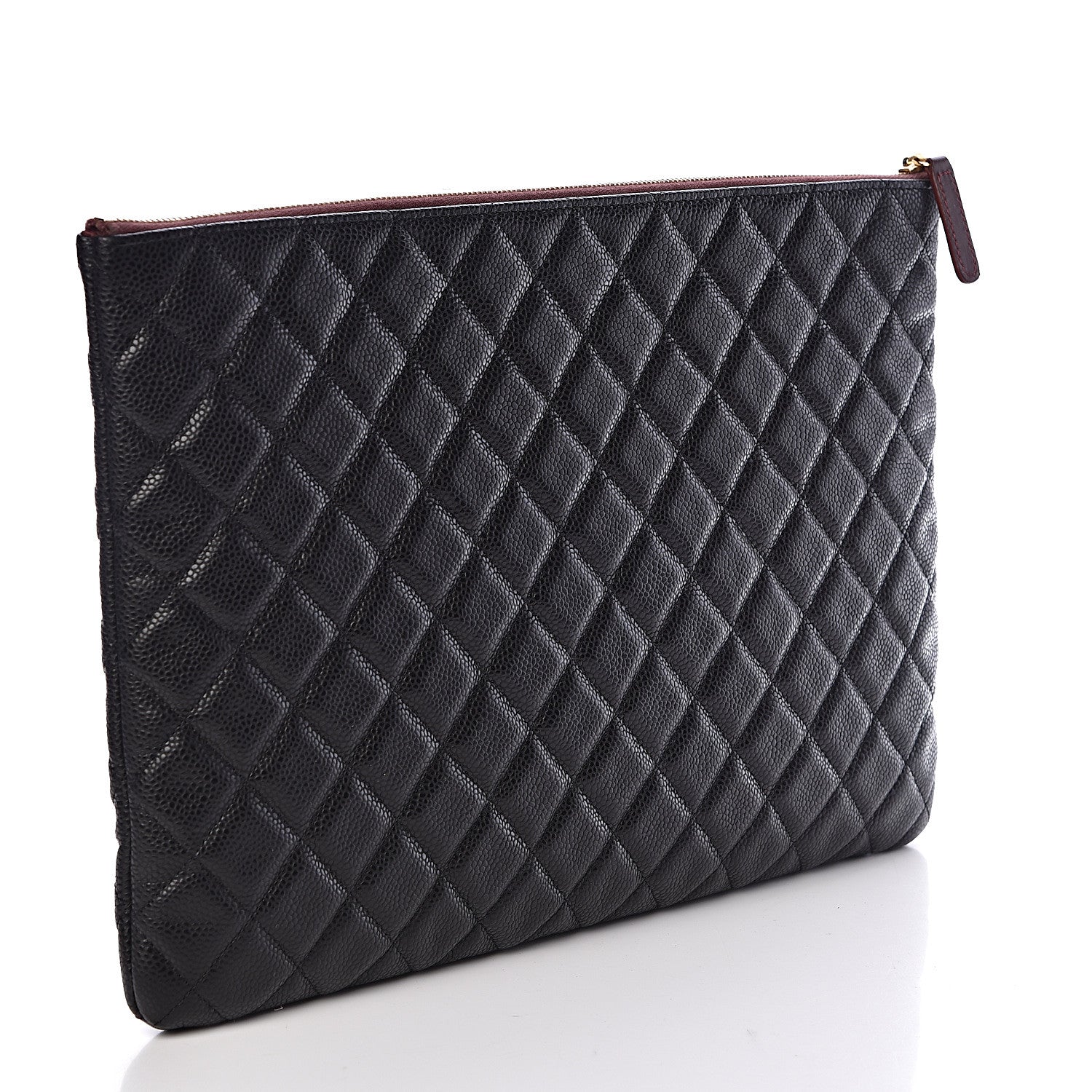 Chanel Caviar Quilted Large Cosmetic Case Black 3 of 7