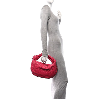 Bottega Veneta Nappa Intrecciato Teen Jodie Hobo Cranberry 2 of 11