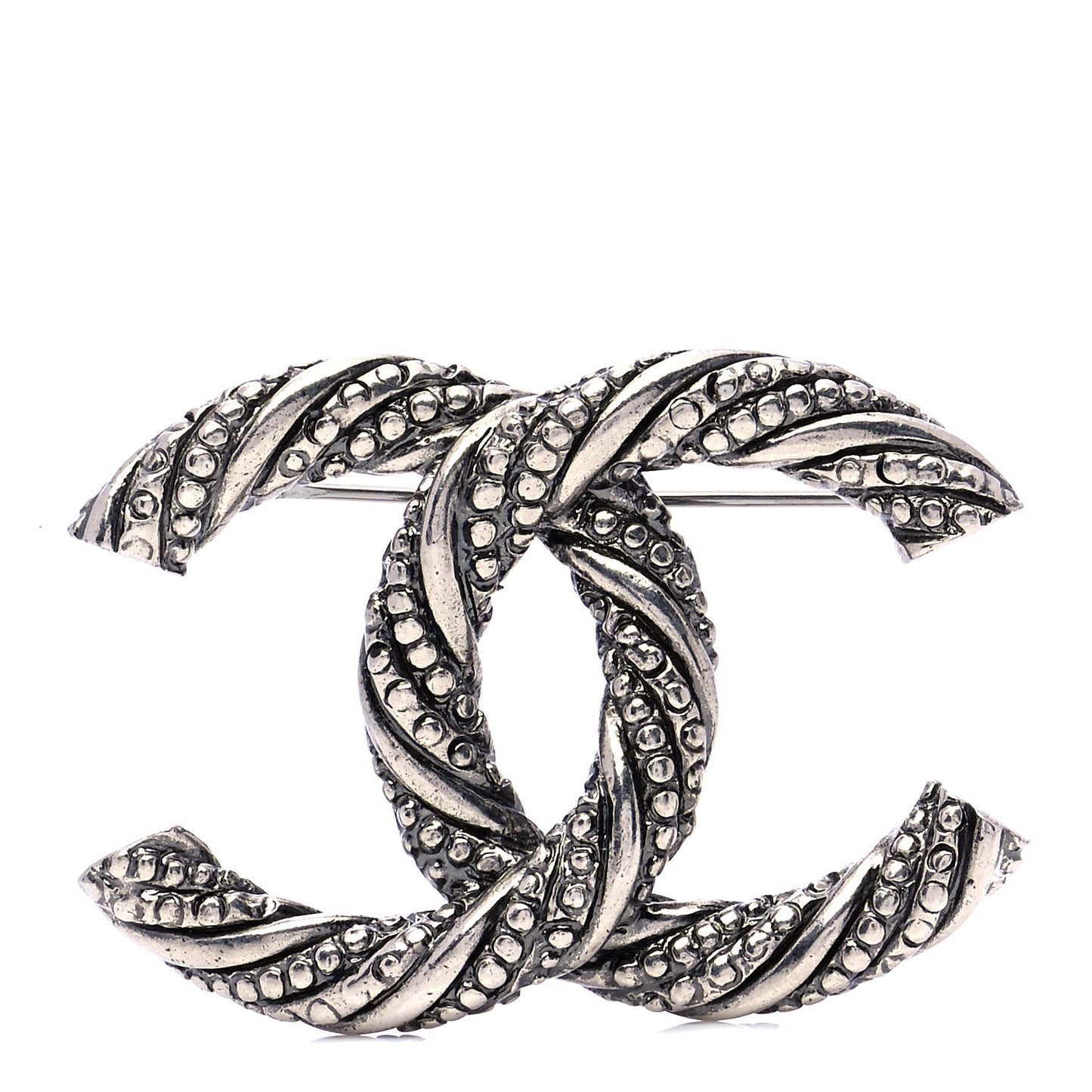 Ruthenium Twisted CC Brooch