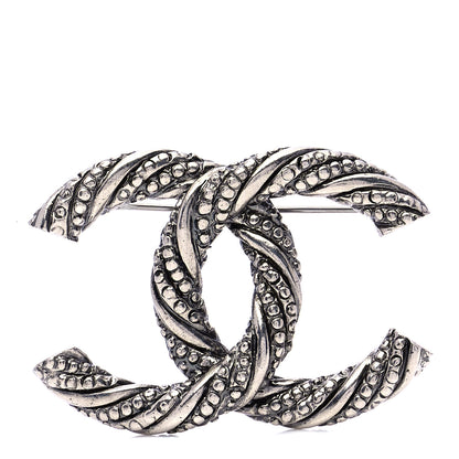 Chanel Ruthenium Twisted CC Brooch 1 of 4