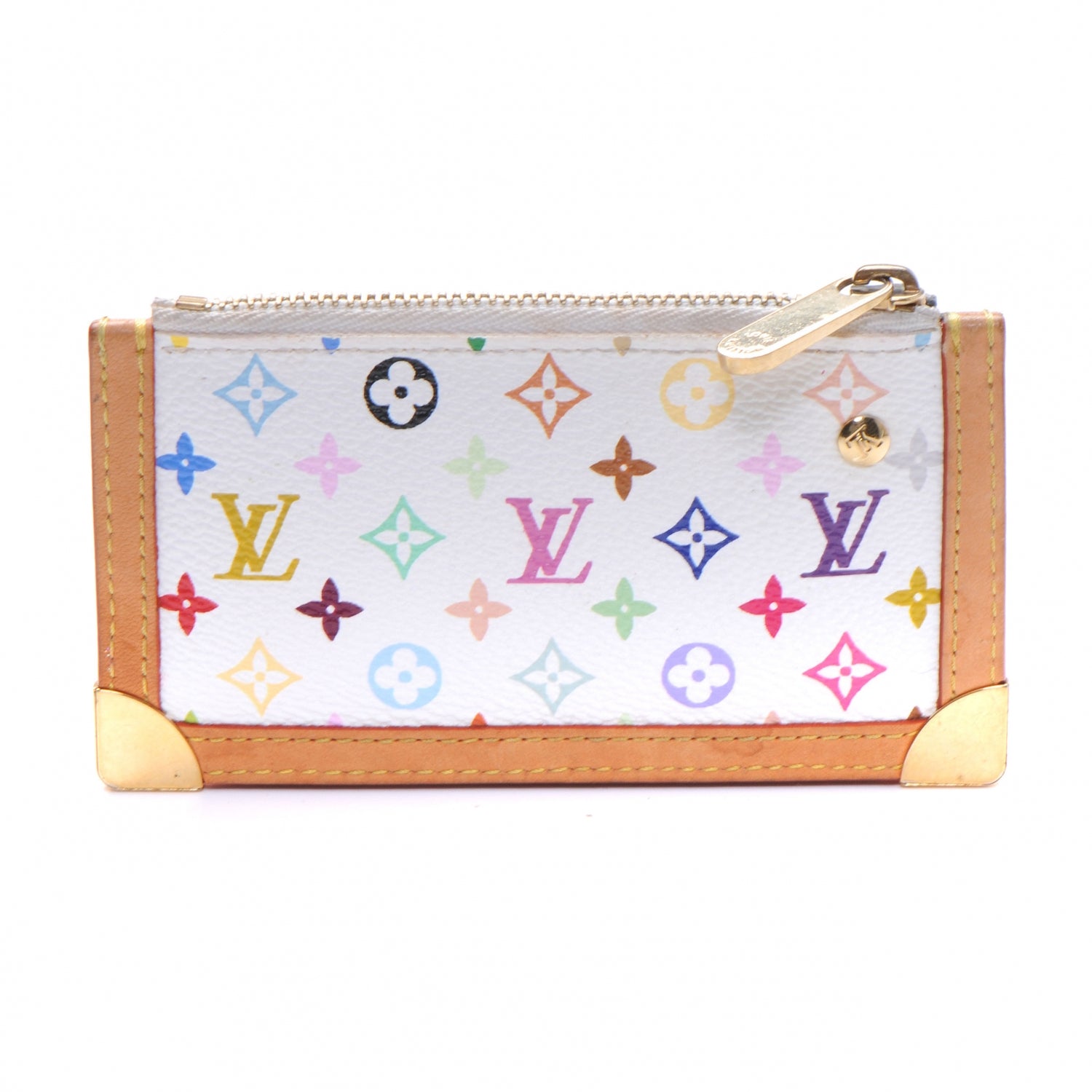Louis Vuitton Monogram Multicolor Key Pouch White 1 of 5