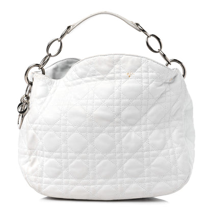 Christian Dior Lambskin Cannage Small Dior Soft Hobo White 1 of 17