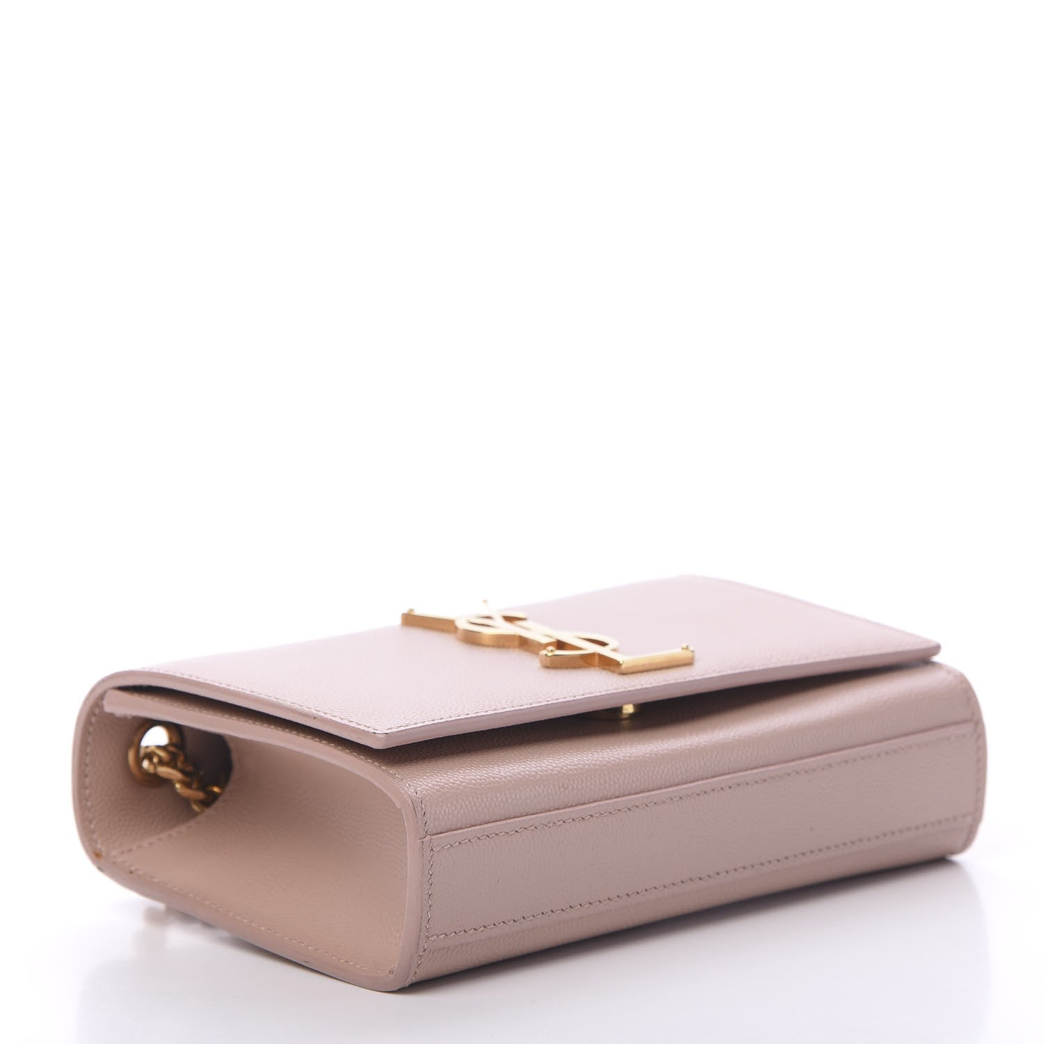 Saint Laurent Grain De Poudre Small Monogram Kate Satchel Pale Pink 3 of 13