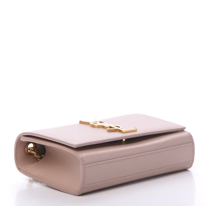Saint Laurent Grain De Poudre Small Monogram Kate Satchel Pale Pink 3 of 13