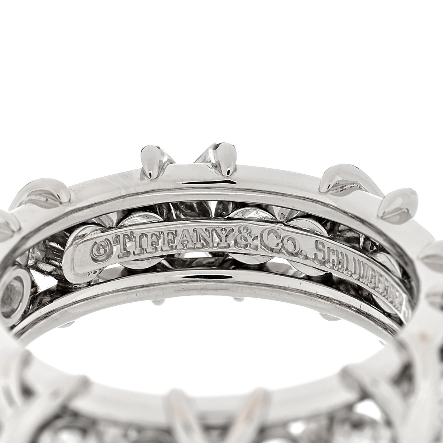 Platinum Diamond Schlumberger Sixteen Stone Ring 50 5.5