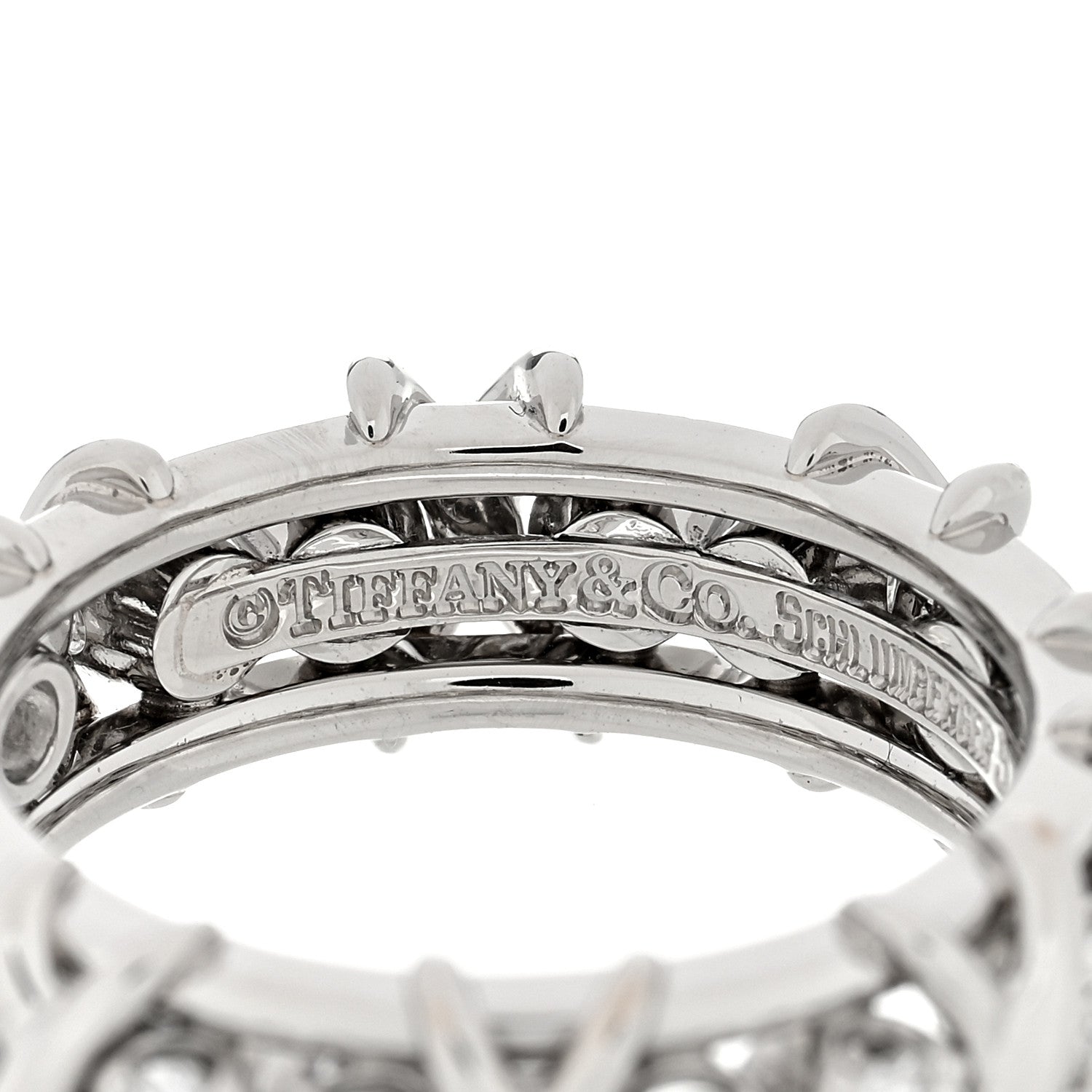 Tiffany Platinum Diamond Schlumberger Sixteen Stone Ring 50 5.5 4 of 6