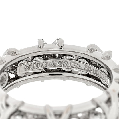 Tiffany Platinum Diamond Schlumberger Sixteen Stone Ring 50 5.5 4 of 6