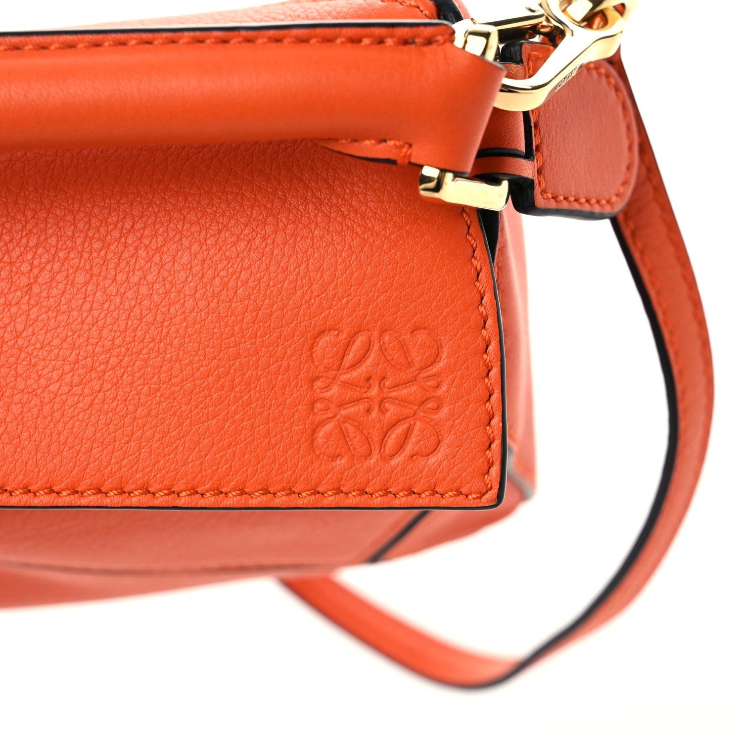 Loewe Calfskin Mini Puzzle Bag Orange 10 of 10