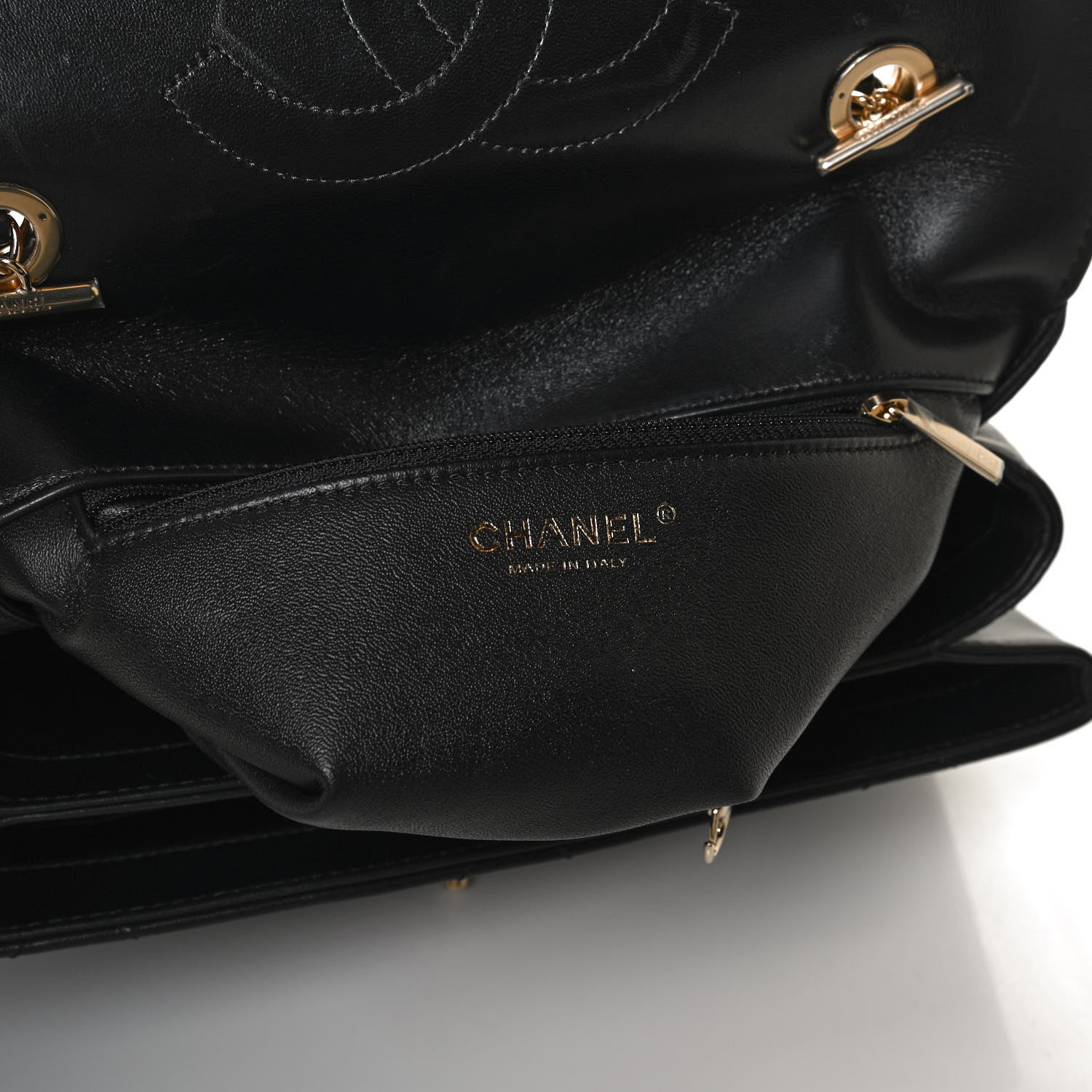 Chanel Lambskin Quilted Medium Trendy CC Flap Dual Handle Bag Black 6 of 10