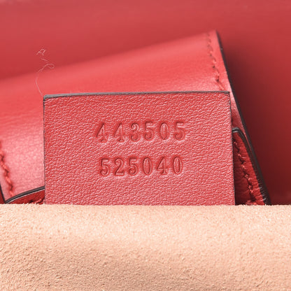 Gucci Calfskin Matelasse Medium GG Marmont Tote Hibiscus Red 8 of 13