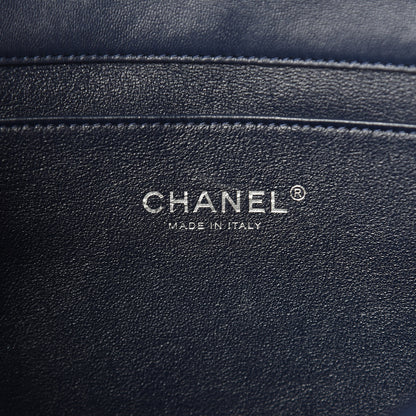 Chanel Lambskin Quilted Clutch With Chain Flap Blue 8 of 10