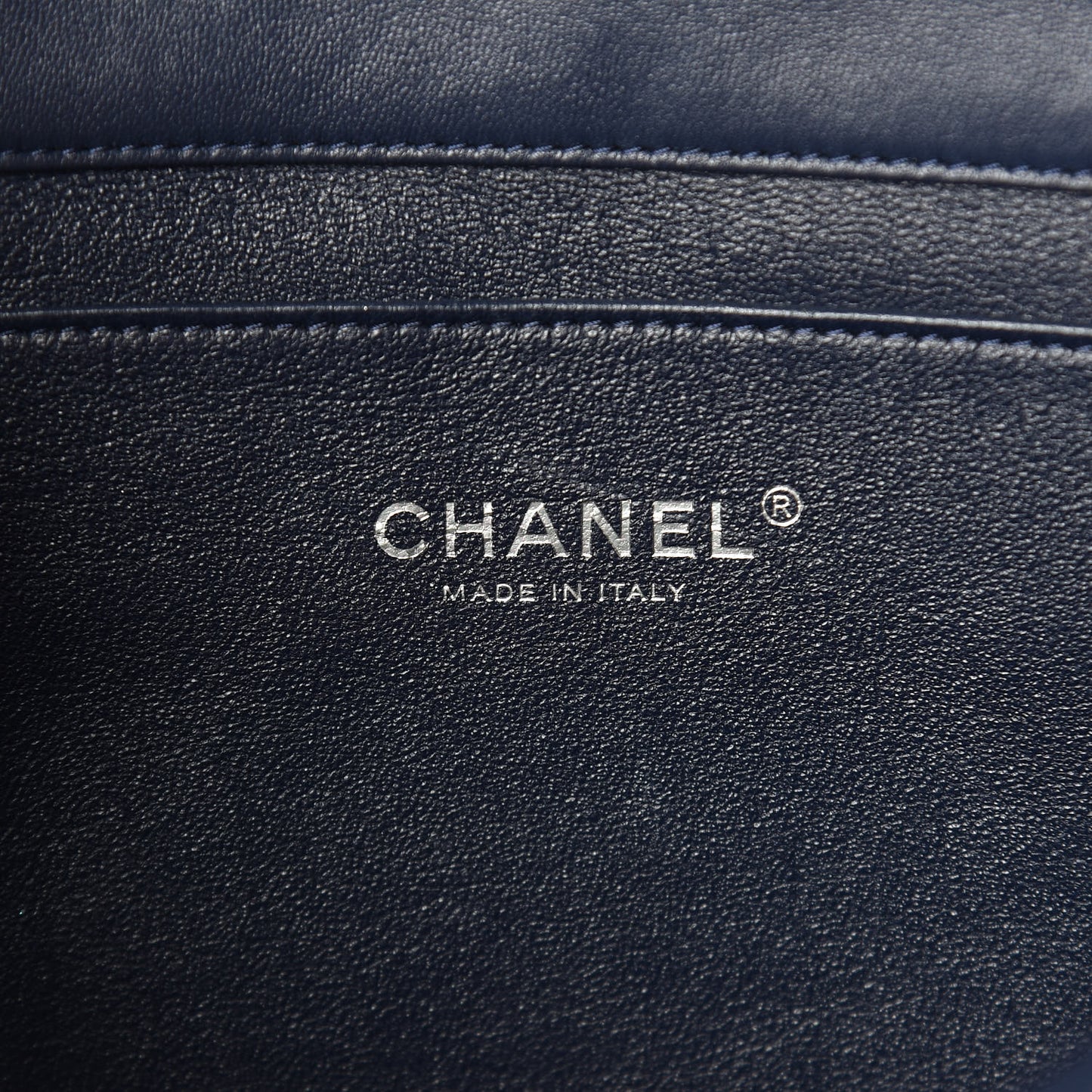 Lambskin Quilted Clutch With Chain Flap Blue