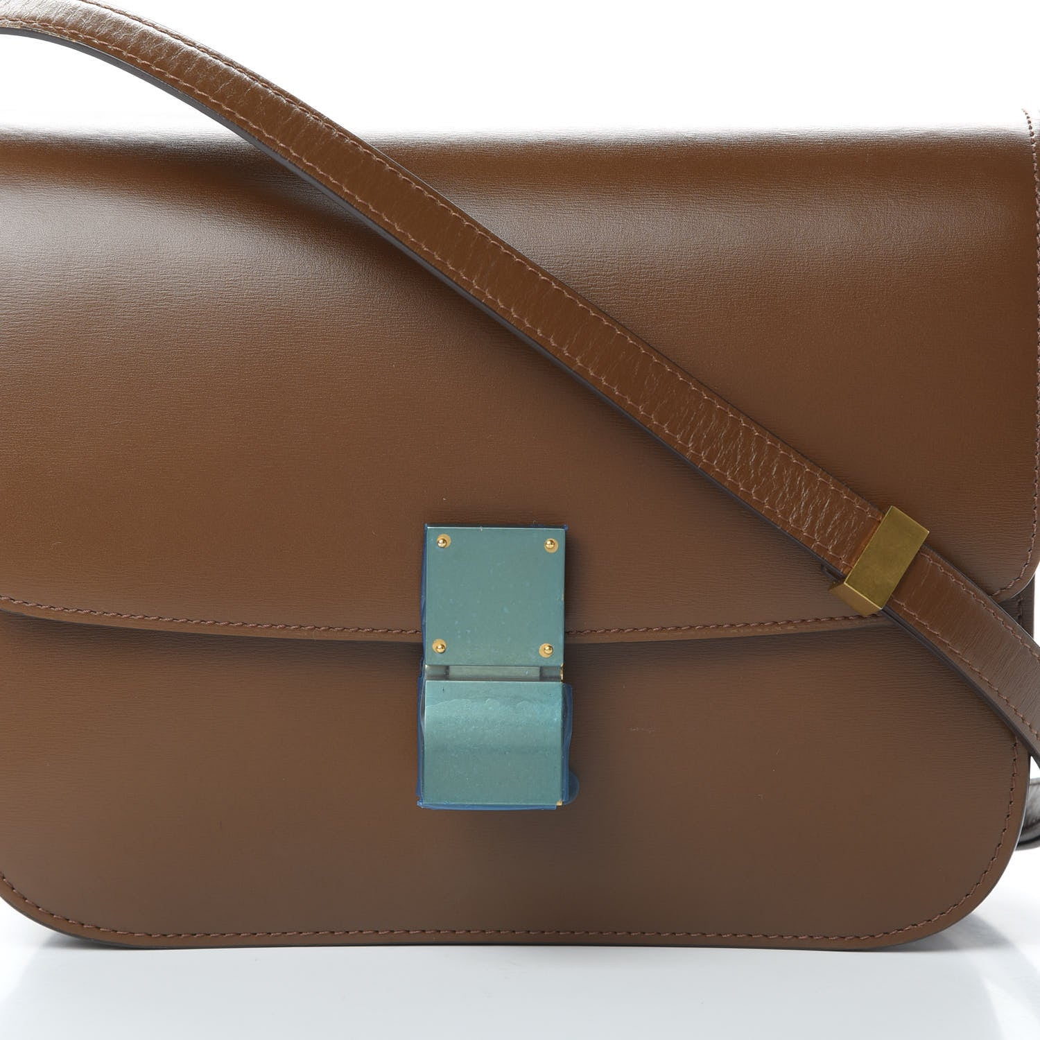 Celine Box Calfskin Medium Classic Box Flap Bag Camel 8 of 15