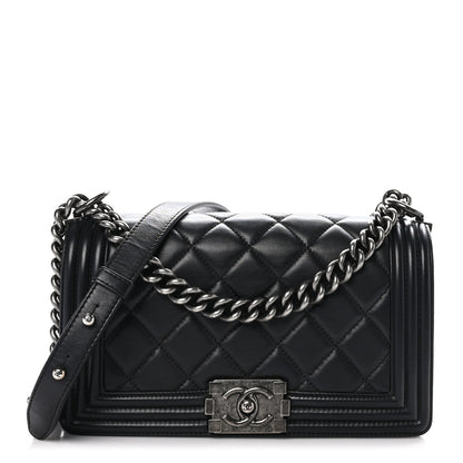 Chanel Lambskin Quilted Small Boy Flap Black 1 of 11