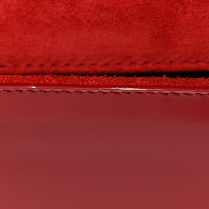 Saint Laurent Patent Monogram Large Belle De Jour Clutch Red 10 of 10