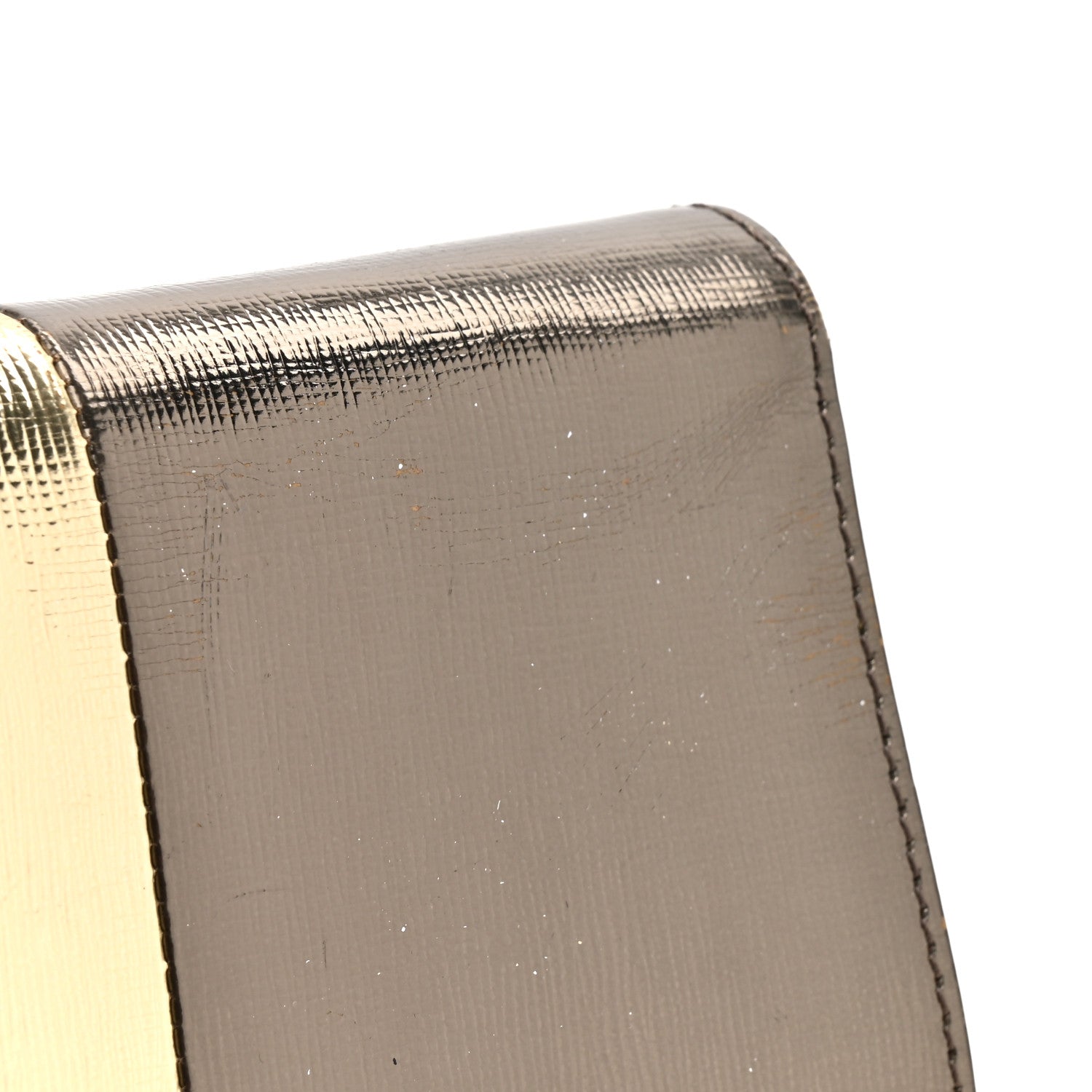 Fendi Vitello Mirror Elite Bi-Color Mini Rush Clutch Bronze Gold 11 of 11