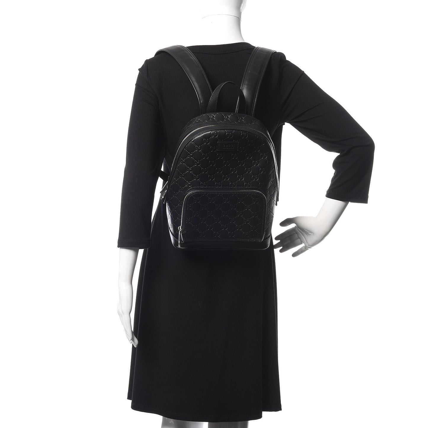Guccissima Signature Small Day Backpack Black