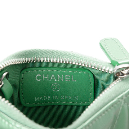 Chanel Patent Quilted Key Holder Case Green 6 of 7