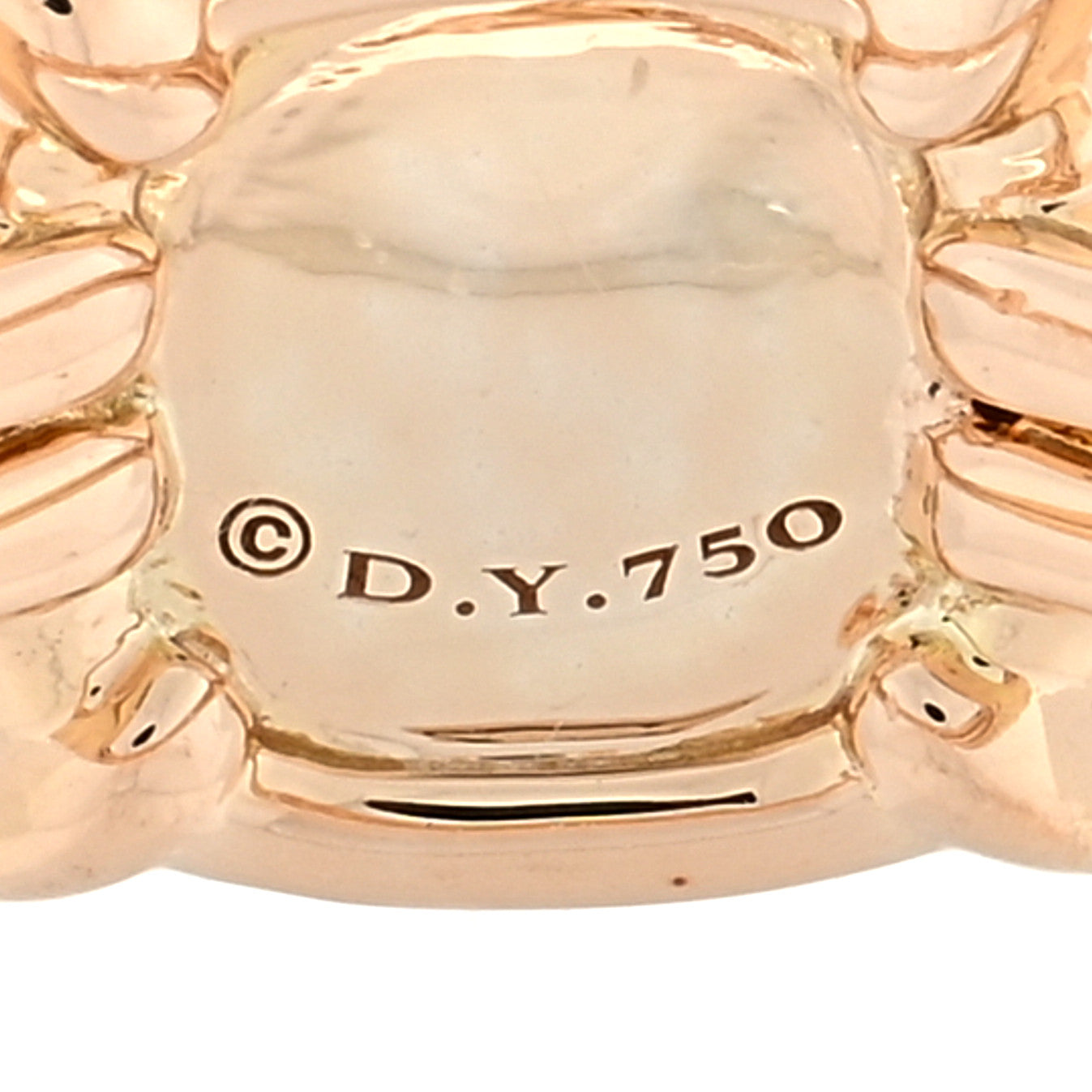 18K Rose Gold Diamond Morganite 9mm Chatelaine Ring 50 5.5