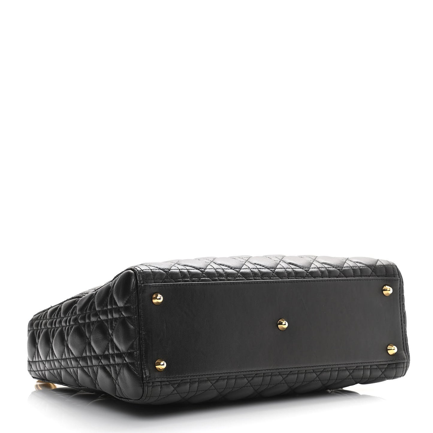 Lambskin Cannage Large Lady Dior Black
