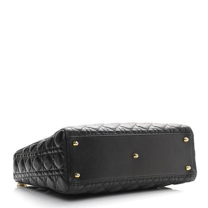 Christian Dior Lambskin Cannage Large Lady Dior Black 4 of 10