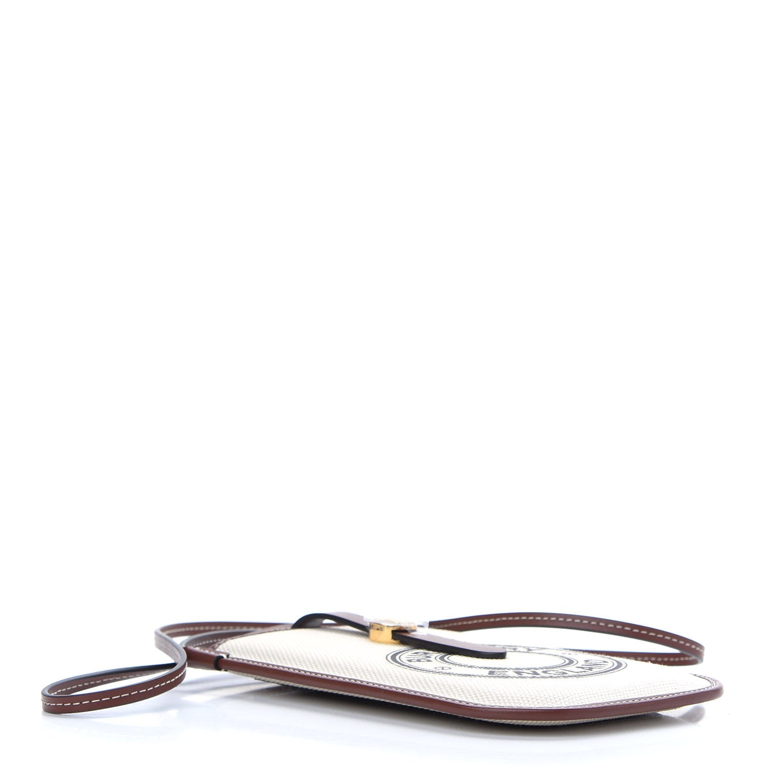 Burberry Canvas Callfskin Anne Phone Case With Strap White Tan 4 of 9