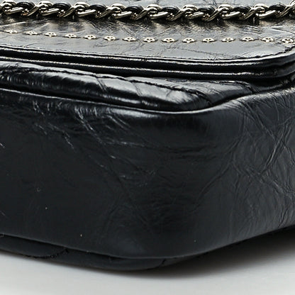 Chanel Crumpled Calfskin Chevron Chain Mini Square Flap Black 10 of 10