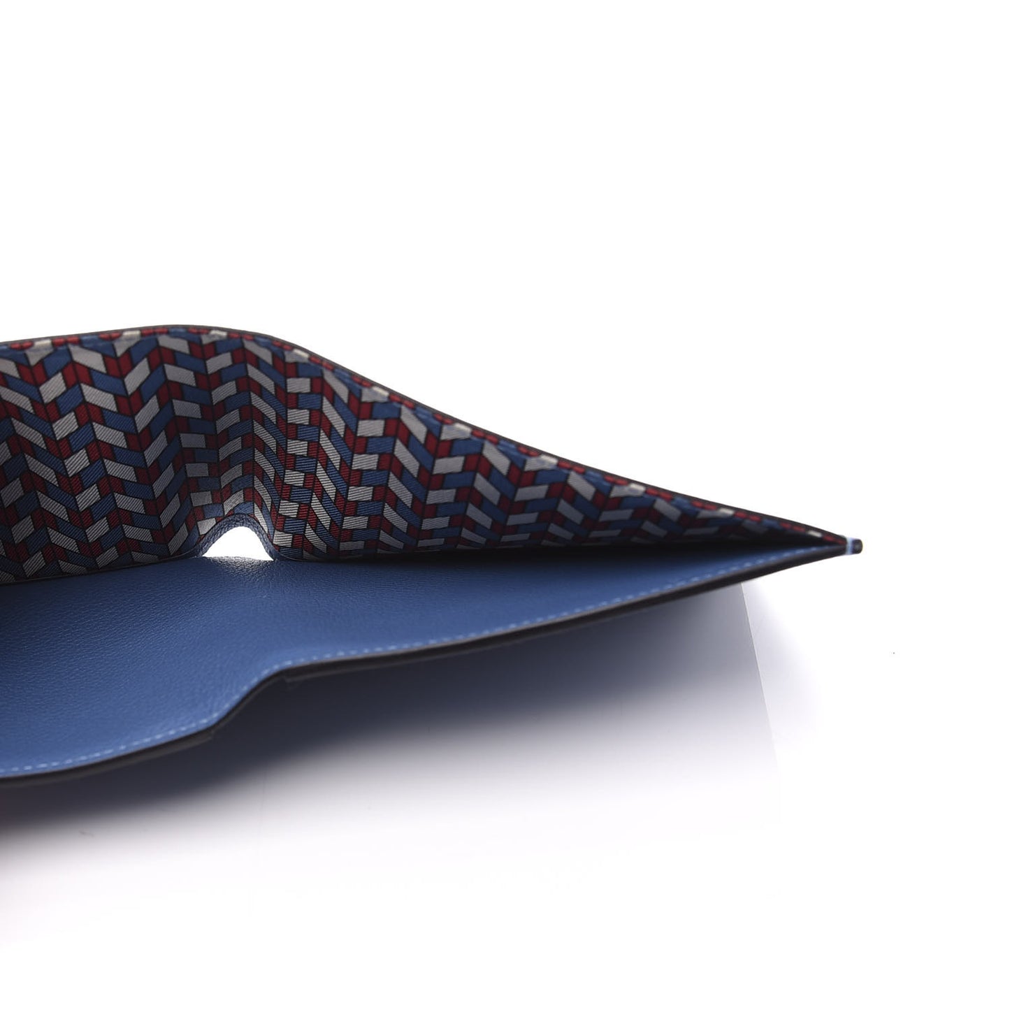 Evercolor Citizen Twill Compact Wallet Bleu de Galice Rouge Casaque Azur