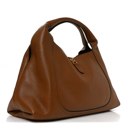 Gucci Grained Calfskin Softbit Maxi Shoulder Bag Brown 4 of 12