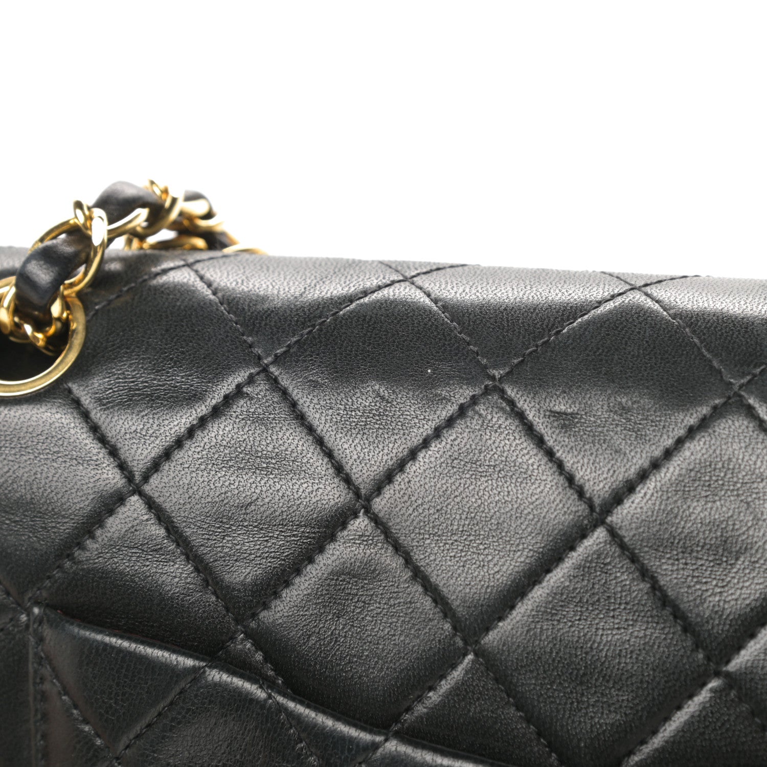 Chanel Lambskin Quilted Medium Double Flap Black 19 of 20