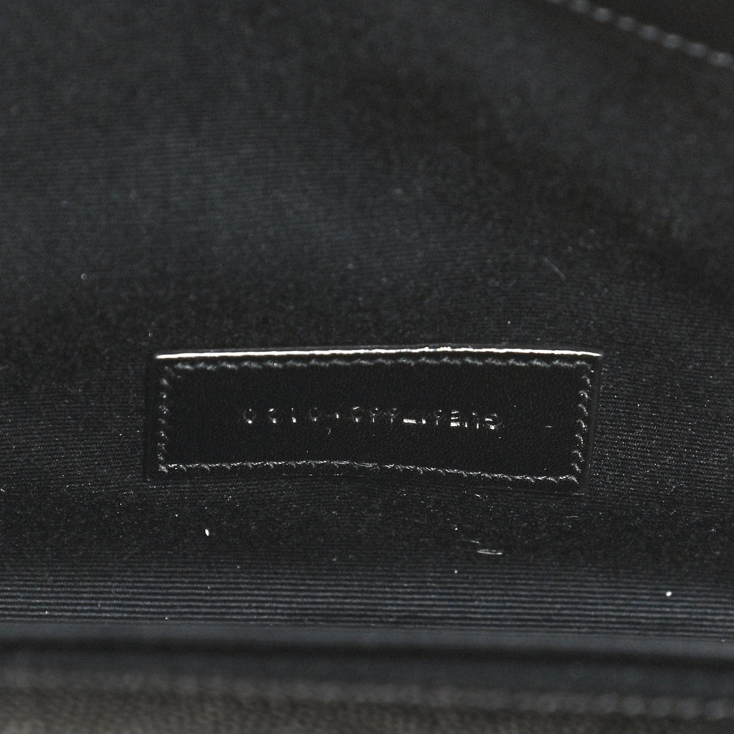 Grain De Poudre Matelasse Chevron Monogram Envelope Clutch Black