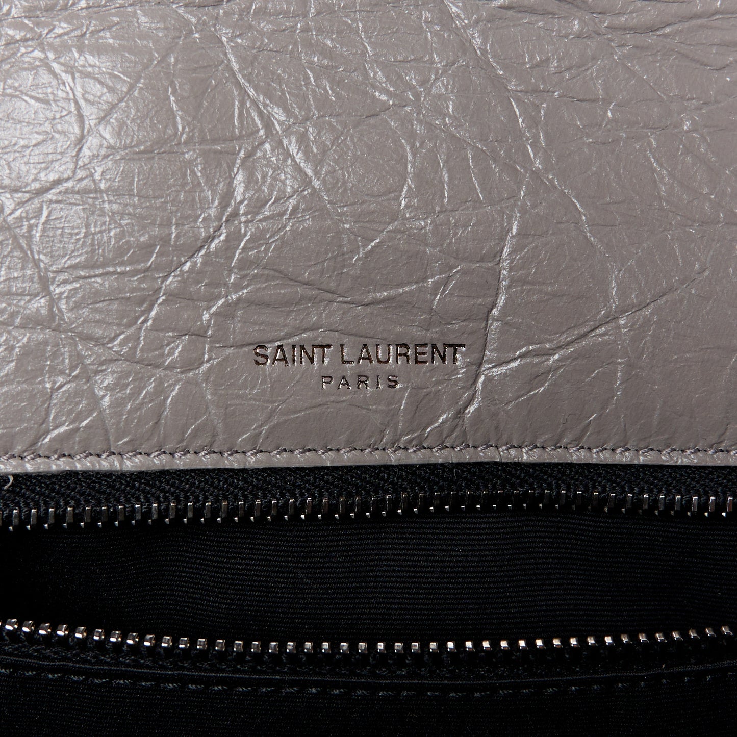 Crinkled Calfskin Matelasse Monogram Medium Niki Chain Satchel Fog