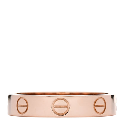 Cartier 18K Pink Gold 3.5mm LOVE Wedding Band Ring 51 5.75 3 of 5