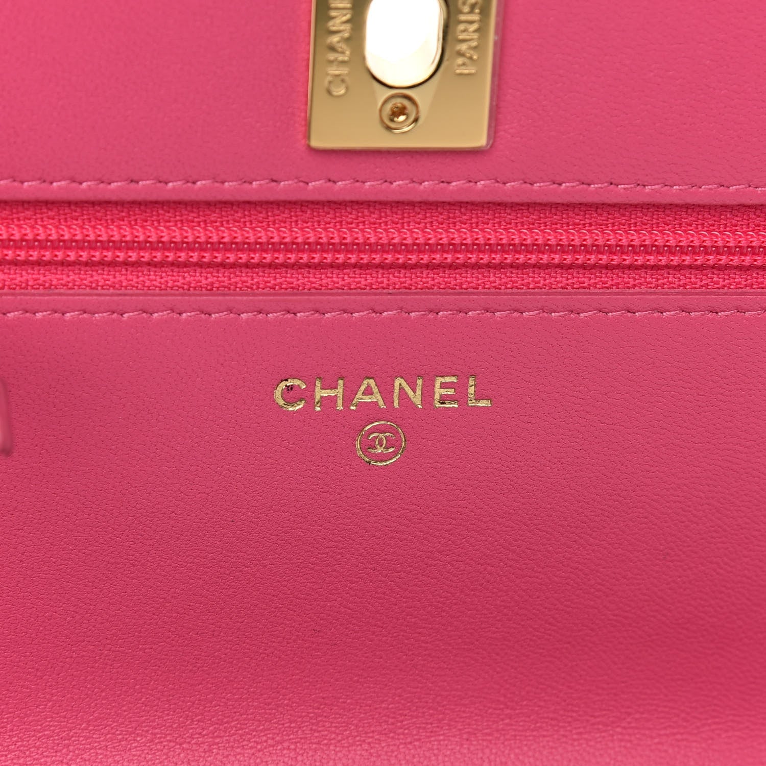 Chanel Jersey Chevron Quilted Trendy CC Wallet On Chain WOC Pink 5 of 9