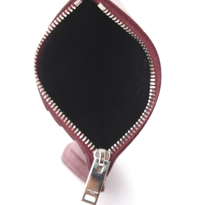 Saint Laurent Grained Calfskin 5 Fragments Zip Pouch Card Holder Burgundy 5 of 8