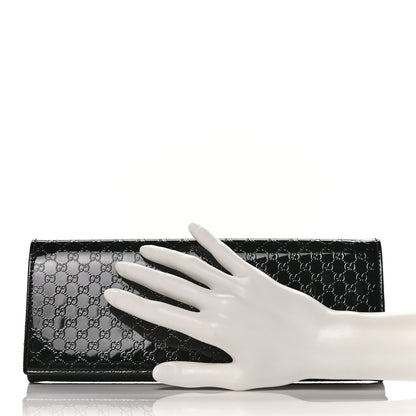 Gucci Patent Microguccissima Small Broadway Clutch Black 2 of 11