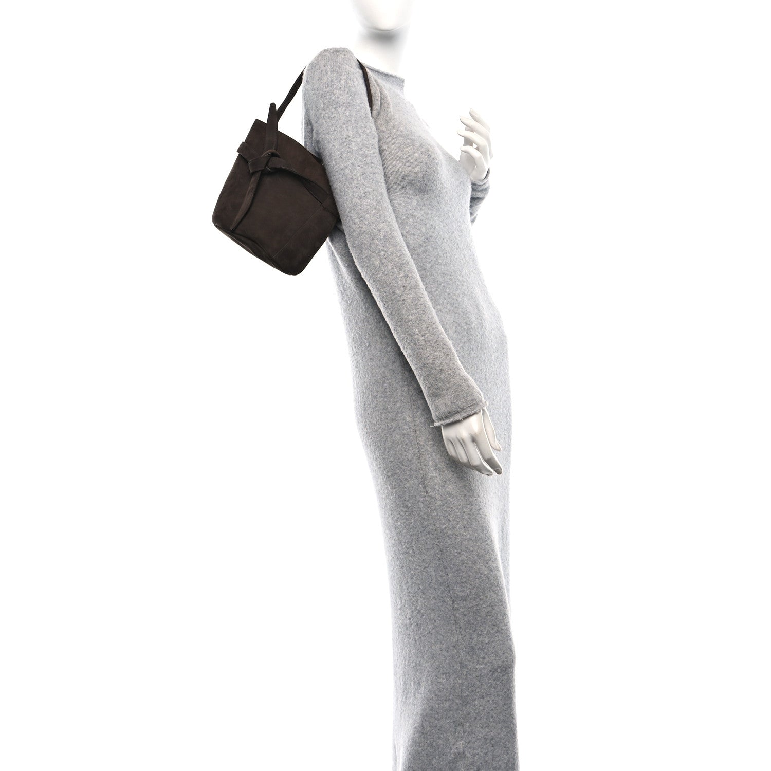 The Row Nubuck Mini Leo Bucket Bag Umber 2 of 9