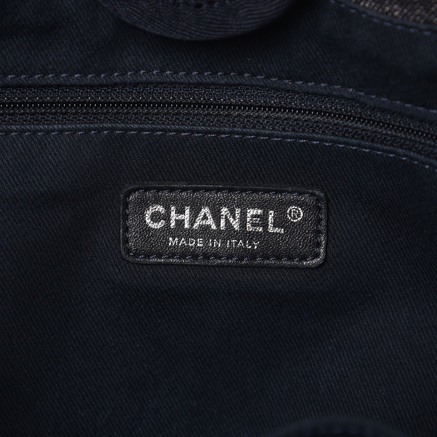 Chanel Denim Small Deauville Tote Dark Blue 6 of 8