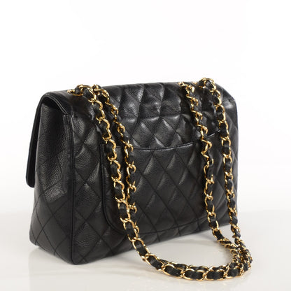 Chanel Caviar Quilted Jumbo Single Flap Black 3 of 9