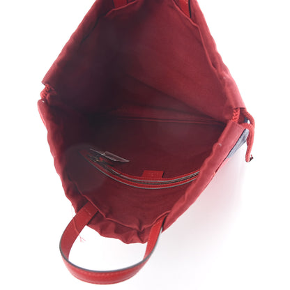 Gucci Canvas Logo Sylvie Stripe Drawstring Backpack Red 5 of 10