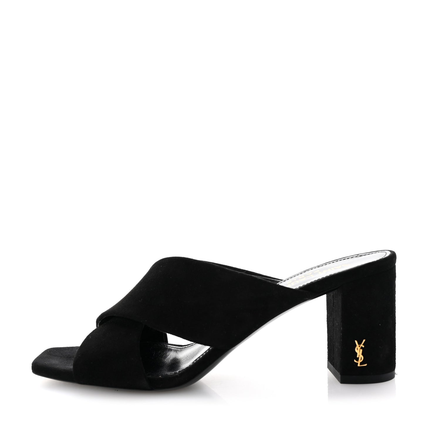 Suede LouLou 70 Mule Sandals 36 Black