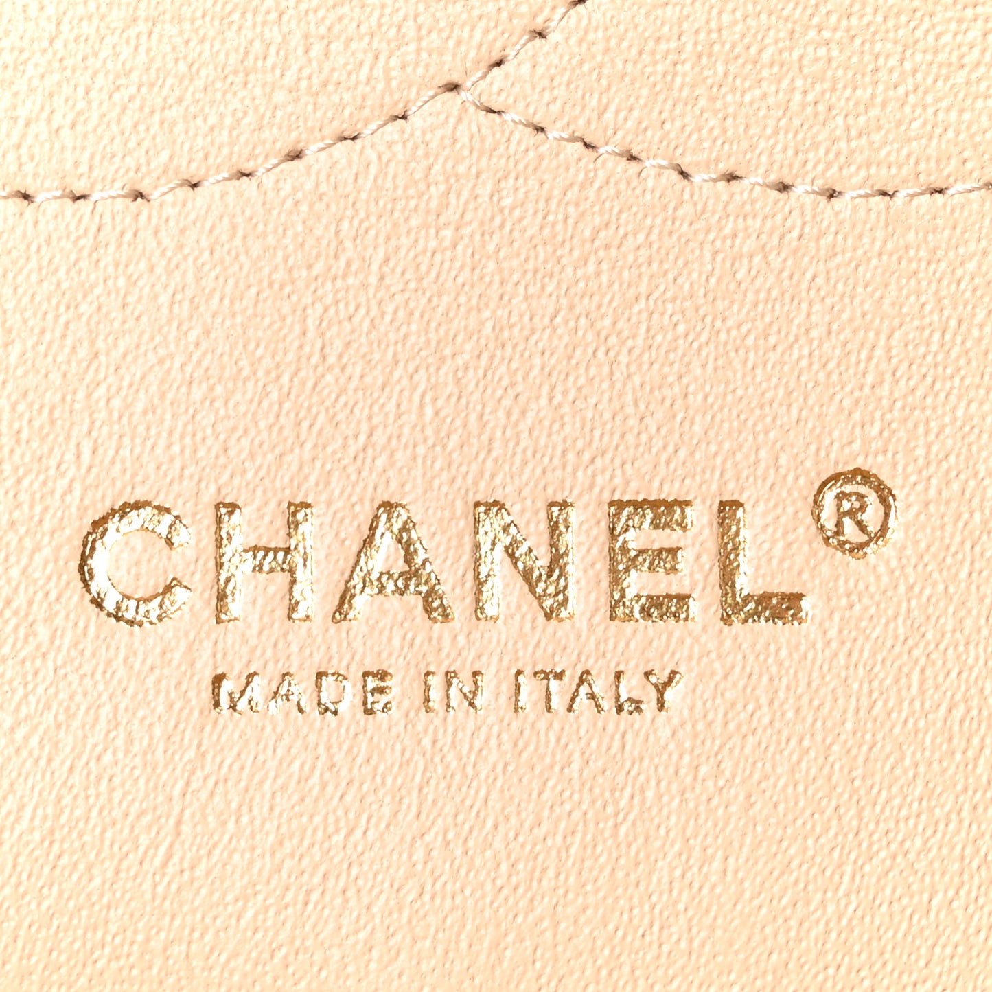Lambskin Quilted Jumbo Double Flap Beige