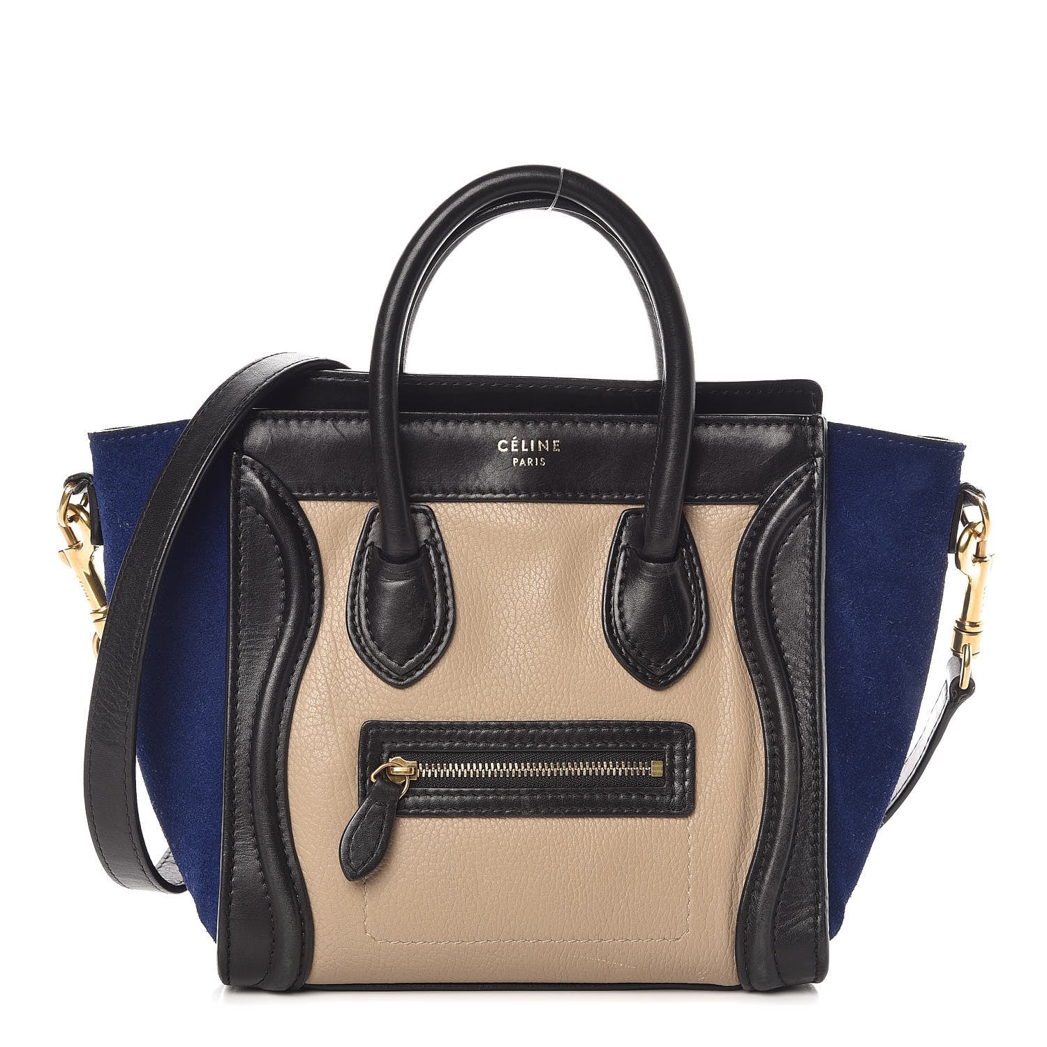 Celine Smooth Drummed Calfskin Nano Tri-Color Luggage Beige 1 of 22