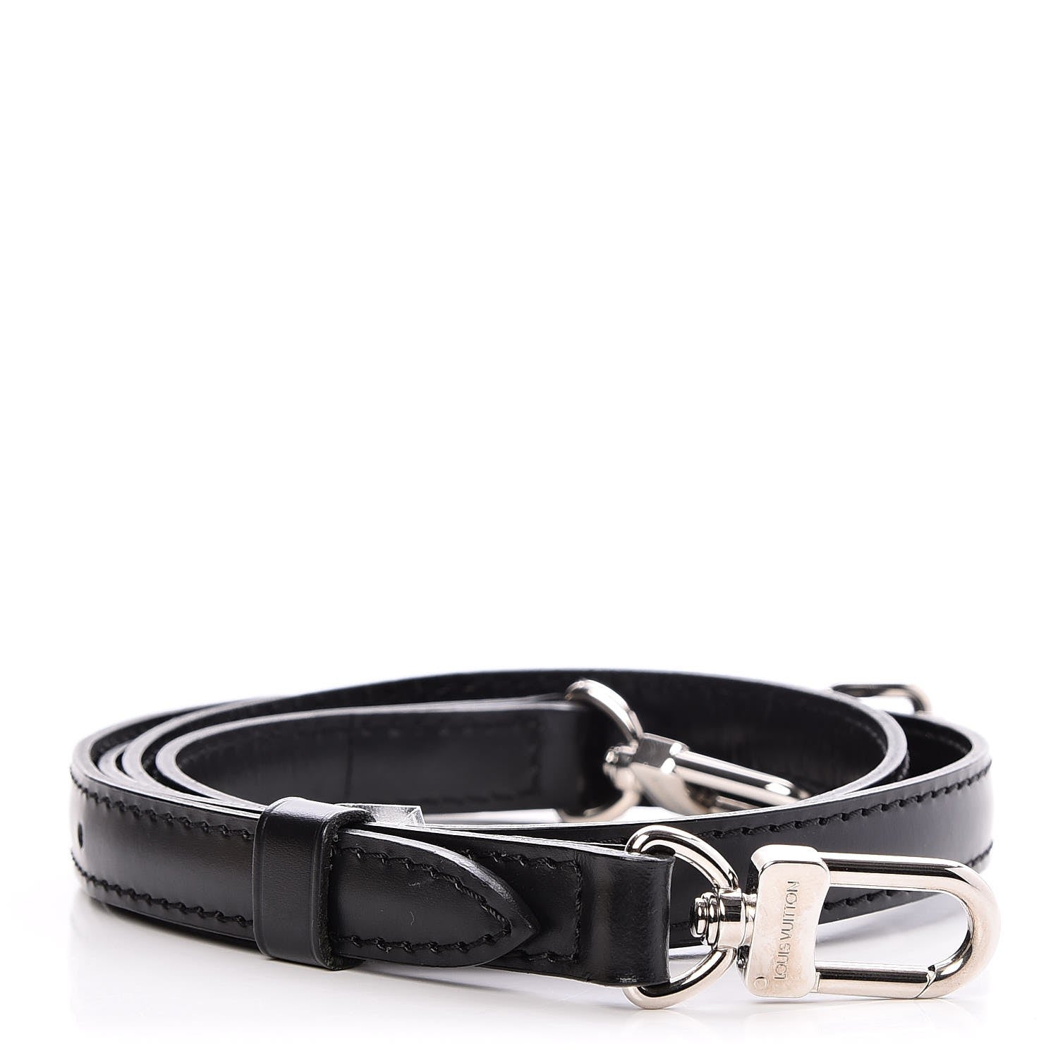 Louis Vuitton Calfskin 16mm Adjustable Shoulder Strap Black 1 of 5