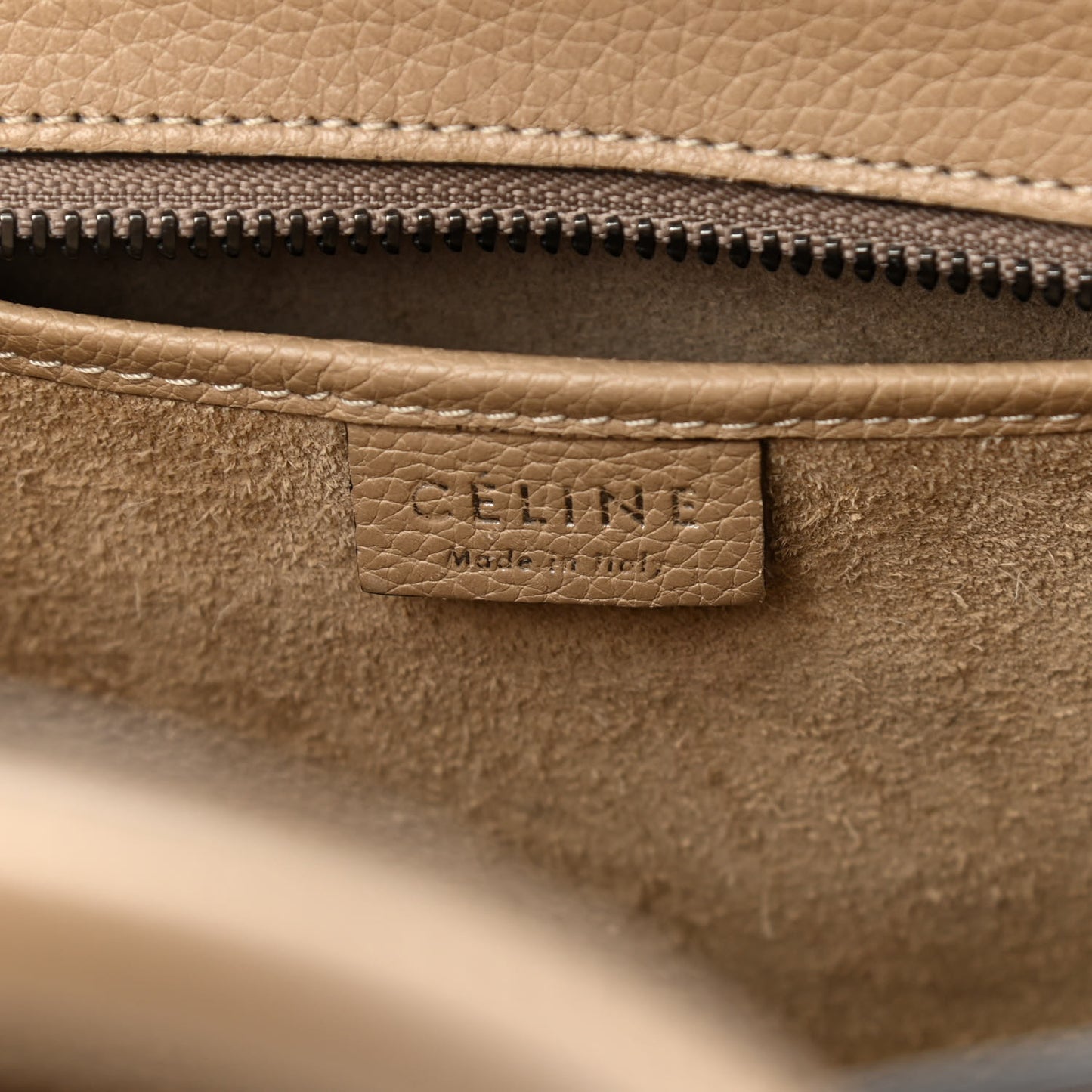 Drummed Calfskin Nano Luggage Dune