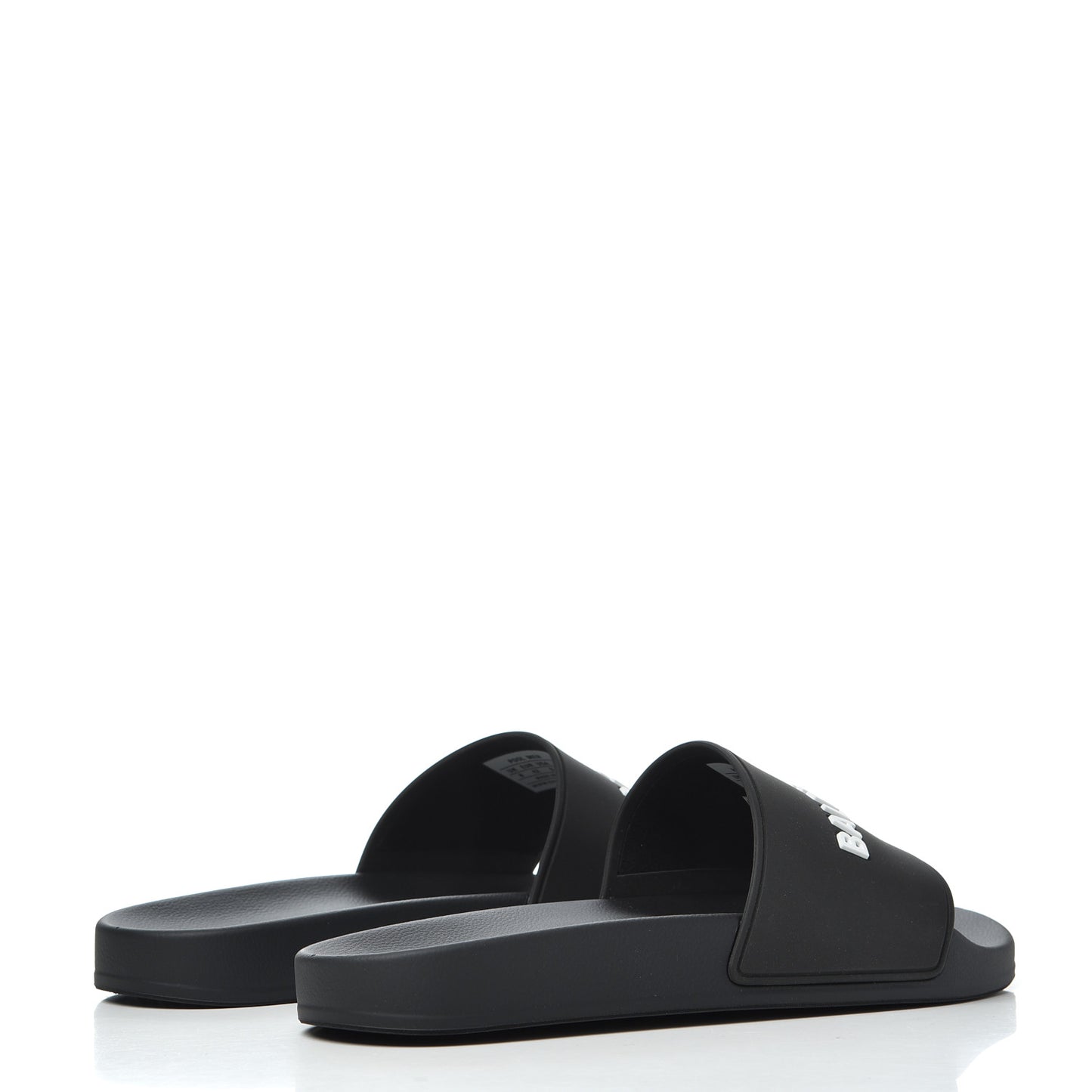 PVC Logo Mens Pool Slide Sandals 42 Black White