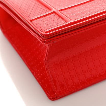 Christian Dior Patent Micro-Cannage Medium Diorama Flap Bag Red 7 of 8