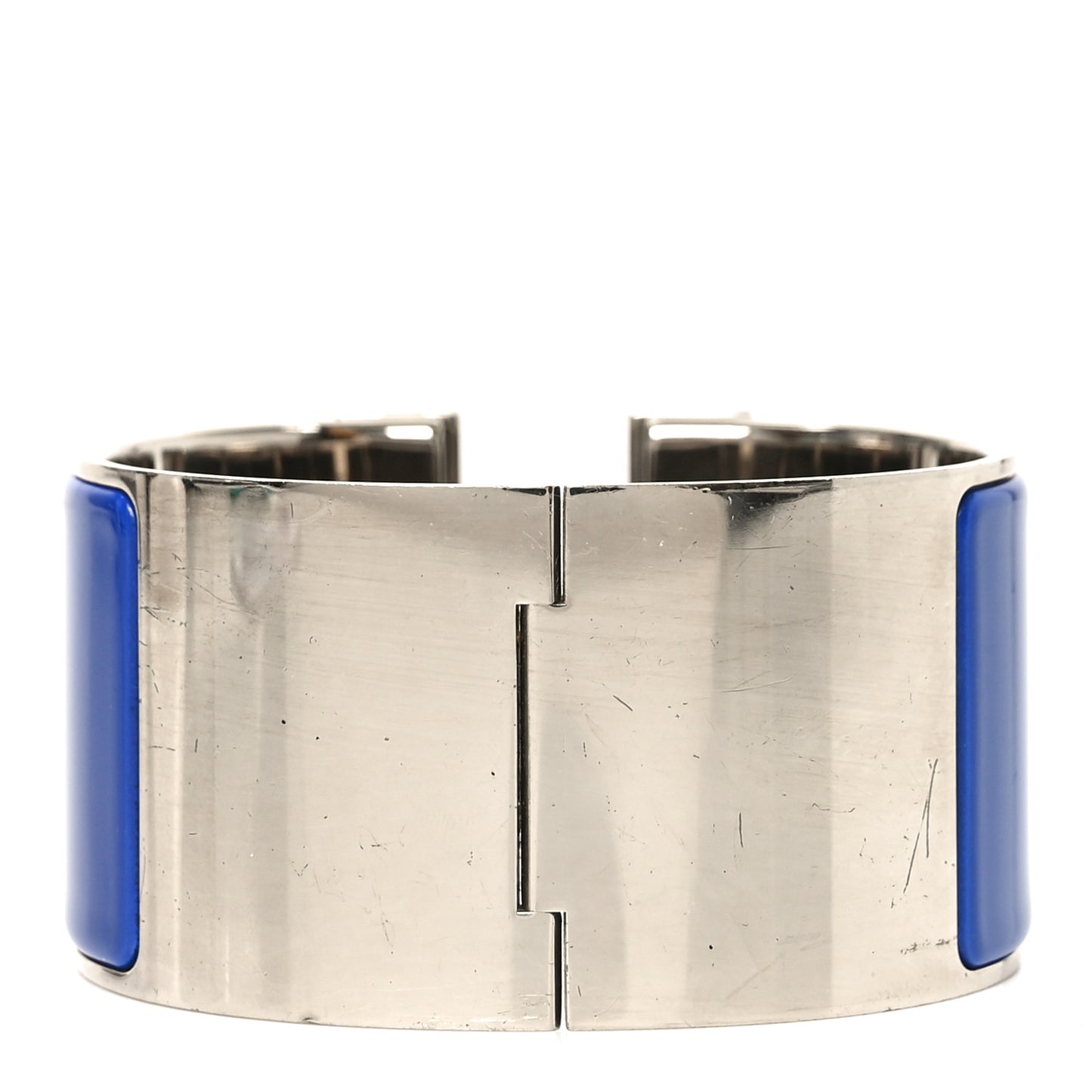 Enamel Extra Wide Clic Clac H Bracelet GM Bleu Electrique